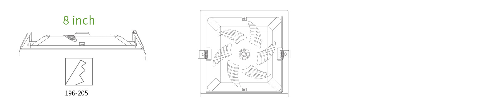 Anti-glare ceiling round downlight horn series